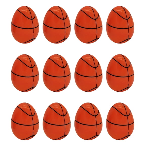 CuiLiyq 12 Pcs Plastic Easter Egg, 2.4 Inch Assorted Sports Balls Egg Shells for Filling Specific Treats, Easter Theme Party Favor, Basket Stuffers Filler, Classroom Prize Supplies (C)