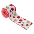 thumbnail image 1 of CuiLiyq 14.5 Ft Christmas Ribbon, Red and Green Glitter Ribbon 2.5 Inch, Christmas Tree Decorative DIY Ribbon, for Wreaths Present Box Wrapping Xmas Party Craft Decor (Polka Dot), 1 of 9