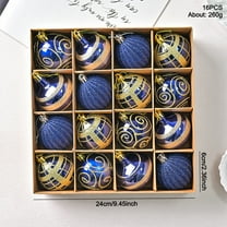 CuiLiyq 16 PCS Christmas Ball Ornaments, 2.4" Shatterproof Plastic Large Christmas Tree Decoration, for Xmas Party Wedding Holiday and Home Decor (Blue)