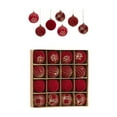 thumbnail image 1 of CuiLiyq 16 PCS Velvet Christmas Balls, 2.36" Shatterproof Xmas Bulbs Decorations Set, for Xmas Decorative Hanging Ornaments Christmas Tree Decoration (Red), 1 of 6