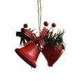 thumbnail image 1 of CuiLiyq 2 PCS Christmas Bells, Tree Hanging Ornament Metal Jingle Bells, for Christmas Holiday Party Family Decoration (Red), 1 of 5