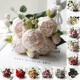 thumbnail image 1 of CuiLiyq 2 Pcs Artificial Silk Peony Flowers, Fake Flowers for Wedding Centerpieces, Floral Arrangement for Home Garden Party Decor (5 Heads Each), 1 of 7