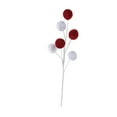thumbnail image 1 of CuiLiyq 20.4 Inch Christmas Tree Picks, Velvet Christmas Ornaments Spheres Ball Pick Velvet Xmas Tree Branches Hanging Decoration Wreath Home office Party Ornament (Red, White), 1 of 6