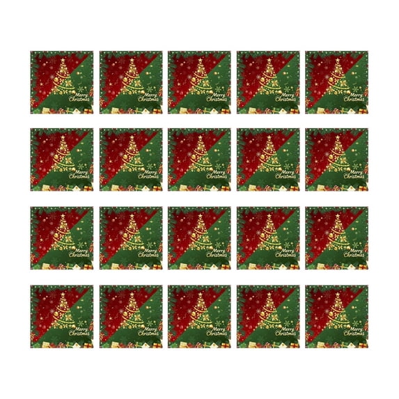 CuiLiyq 20 PCS Christmas Disposable Tableware, 6.5 Inch Disposable Tissue With Christmas Tree, for Winter Holiday Party Supplies, Birthday Decoration, Kitchen Table Decor