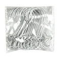 thumbnail image 1 of CuiLiyq 20 PCS Christmas Ornament Hooks, Metal Star Ornament Hangers for Hanging Socks and Balls, for Christmas Tree Home Party Decorations (Silver), 1 of 5