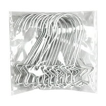 CuiLiyq 20 PCS Christmas Ornament Hooks, Metal Star Ornament Hangers for Hanging Socks and Balls, for Christmas Tree Home Party Decorations (Silver)