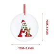 thumbnail image 1 of CuiLiyq 26 Initial Letters Christmas Tree Pendant, Xmas Candy Reindeer Ornaments with Rope Mini Personalized Round Decorations, for Christmas Party Gifts DIY Decor (Acrylic, A), 1 of 4