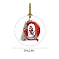 thumbnail image 1 of CuiLiyq 26 Initial Letters Christmas Tree Pendant, Xmas Round Ornaments with Rope Personalized Monogram Decorations, for Christmas Party Gifts DIY Decor (Acrylic, Letter-Q), 1 of 5