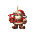 thumbnail image 1 of CuiLiyq 26 Letter Ornaments, Christmas Tree Decoration Personalized Santa Claus Initial Letter, for Christmas Tree DIY Craft Christmas Ornament (E), 1 of 2
