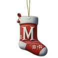 thumbnail image 1 of CuiLiyq 26 Letters Acrylic Christmas Stocking Ornaments Style Hanging Decor, 3.15 Inch Mini Xmas Alphabet Hanging Decorations for Holiday Tree Fireplace Decor (M), 1 of 4