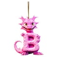 thumbnail image 1 of CuiLiyq 26 Letters Christmas Tree Decoration Pendant, Pink Baby Dragon Hugs Alphabet Christmas Hanging, Christmas Letters Ornaments A to Z Ornament (Acrylic, Letter-B), 1 of 3