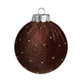 thumbnail image 1 of CuiLiyq 3.15" Velvet Christmas Balls, Shatterproof Xmas Bulbs Decorations Set, for Xmas Decorative Hanging Ornaments Christmas Tree Decoration (Coffee), 1 of 6