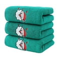 thumbnail image 1 of CuiLiyq 3 PCS Large Size Christmas Hand Towels, 29.5" x 13.8" Pure Cotton Bathroom Decorative Towels, for Kitchen Home Christmas Decoration (Green), 1 of 6
