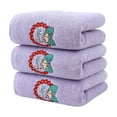 thumbnail image 1 of CuiLiyq 3 PCS Large Size Christmas Hand Towels, 29.5" x 13.8" Pure Cotton Bathroom Decorative Towels, for Kitchen Home Christmas Decoration (Purple), 1 of 6