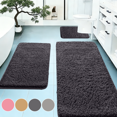 thumbnail image 1 of CuiLiyq 3 Piece Bathroom Rugs Set, Soft Absorbent Bath Mats, Non-Slip Washable Bath Rugs for Bedroom, Living Room, Sink, Toilet and Floor (Black), 1 of 8