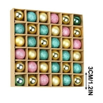 CuiLiyq 36 Count Small Christmas Ornaments Balls, Mini Ornaments for Mini Christmas Tree, Valentine Tree Decorative Hanging Bulbs Ball for Xmas Outdoor Party Decorations