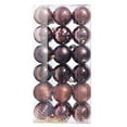 thumbnail image 1 of CuiLiyq 36 PCS Christmas Tree Decoration Ball Set, 1.18" Plastic Glitter Shatterproof Christmas Ball, For Indoor And Outdoor Family Festival Weddings Parties Fireplace Pendants (Coffee), 1 of 4