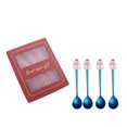 thumbnail image 1 of CuiLiyq 4 PCS Stainless Steel Spoons, Christmas Cutlery Coffee Spoons Dessert Spoons Gift Box Set, For Home Holiday Wedding Party Gift Decoration (Blue), 1 of 6