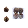 thumbnail image 1 of CuiLiyq 4 PCS Velvet Christmas Balls, 2.36" Shatterproof Xmas Bulbs Decorations Set, for Xmas Decorative Hanging Ornaments Christmas Tree Decoration (Brown), 1 of 6