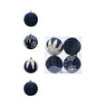 thumbnail image 1 of CuiLiyq 4 PCS Velvet Christmas Balls, 3.15" Shatterproof Xmas Bulbs Decorations Set, for Xmas Decorative Hanging Ornaments Christmas Tree Decoration (Blue), 1 of 6