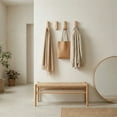 thumbnail image 1 of CuiLiyq 4Pcs Wood Towel Hook, Wall Towel Rack Self Adhesive Vintage Towel Holder, Wooden Wall Mounted Towel Rack for Bathroom and Kitchen Home Decoration (A), 1 of 3