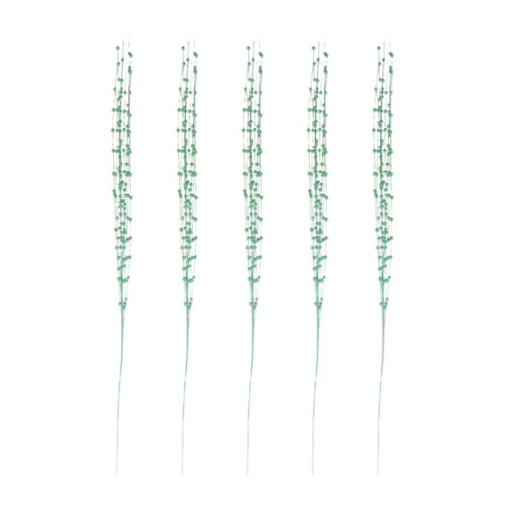 CuiLiyq 5 PCS Christmas Artificial Glitter Berry Stalk Decorations, 39.4 Inch Faux Stick Floral Pick Centerpiece Bouquet Flower, for Tree Wreath Xmas Ornaments Home (Green)
