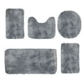 thumbnail image 1 of CuiLiyq 5 Piece Bathroom Rug Set, Bath Mat, Toilet Mats and Toilet Cover Rugs Sets, Soft Microfiber Bathtub Kitchen Mat, Water Absorption Rubber Non Slip Thick Machine Washable (Gray), 1 of 8
