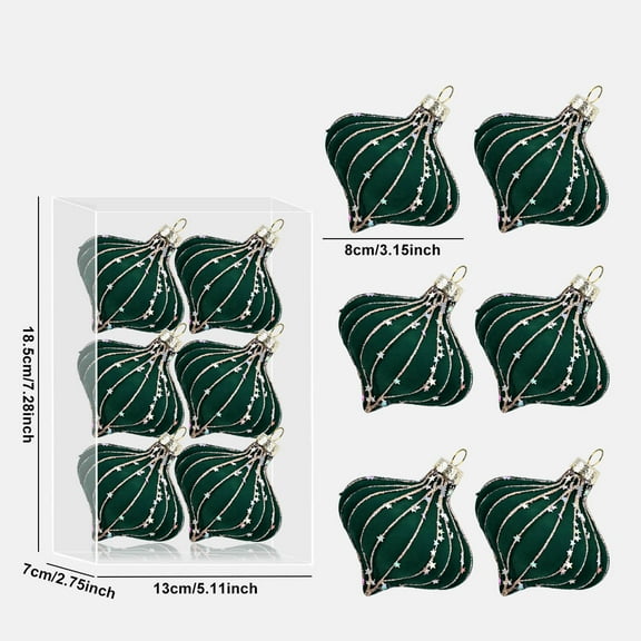 CuiLiyq 6 PCS Christmas Ball Ornaments, Shatterproof Plastic Large Christmas Tree Decoration, for Xmas Party Wedding Holiday and Home Decor (Green)