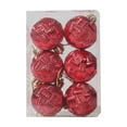 thumbnail image 1 of CuiLiyq 6 PCS Christmas Ball Ornaments, Shatterproof Weave Striped Christmas Balls Set for Xmas Tree DIY Craft Gifts, for Home Holiday Wedding Party Decorations (Red), 1 of 8