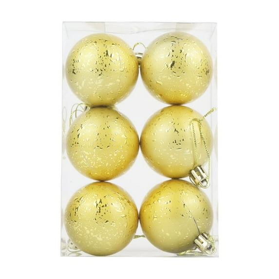 CuiLiyq 6 PCS Christmas Balls, 2.3" Shatterproof Xmas Bulbs Decorations Set, for Xmas Decorative Hanging Ornaments Christmas Tree Decoration (Gold)