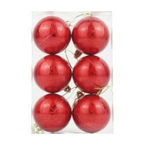 CuiLiyq 6 PCS Christmas Balls, 2.3" Shatterproof Xmas Bulbs Decorations Set, for Xmas Decorative Hanging Ornaments Christmas Tree Decoration (Red)