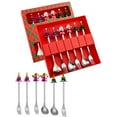 thumbnail image 1 of CuiLiyq 6 PCS Christmas Spoon Stainless Steel Christmas Tree Tea Spoon for Home, Xmas Coffee Spoon Dinner Forks Dessert Spoon Stirring Spoon Ice Cream Spoon Tableware Gift, 1 of 6