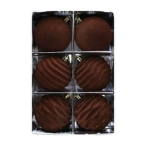 CuiLiyq 6 PCS Velvet Christmas Balls, 3.15" Shatterproof Xmas Bulbs Decorations Set, for Xmas Decorative Hanging Ornaments Christmas Tree Decoration (Brown)