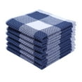 thumbnail image 1 of CuiLiyq 6 Pcs Kitchen Towels Set, Cotton Terry Kitchen Towels Checkered Designed, Soft and Absorbent Dish Towels, Multipurpose Cleaning Towels for Home and Kitchen Bars, 13" x 13", Blue, 1 of 8