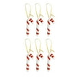 thumbnail image 1 of CuiLiyq 6 Pcs Plastic Christmas Glitter Candy Cane Ornaments, Candy Canes Decorations Christmas Tree Hanging Decorations for Xmas Crafts Indoor Outdoor Decor (Red), 1 of 6