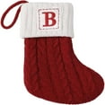 thumbnail image 1 of CuiLiyq 7.1 Inches Christmas Stockings, Red Velvet with White Super Soft Plush Cuff, for Family Holiday Decorations and Xmas Tree Fireplace(Letter B), 1 of 2