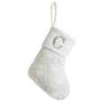 thumbnail image 1 of CuiLiyq 7.1 Inches Initials Christmas Stocking, White Personalized Christmas Stockings with Embroidered Letter C, for Xmas Holiday Christmas Tree Fireplace Decor(C), 1 of 6