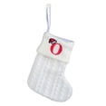 thumbnail image 1 of CuiLiyq 7.8" Mini Cute Knit Embroidered Christmas Stocking, Personalized Initial Christmas Stocking Family Holiday Xmas Party Decor (White, Letter-O), 1 of 2