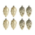 thumbnail image 1 of CuiLiyq 8 PCS Christmas Tree Pinecone Ornaments, Hanging Pine Cone Ornaments, for Christmas Tree Decor, Hanging Pine Cone Shape Christmas Decorations (Gold), 1 of 7