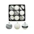 thumbnail image 1 of CuiLiyq 9 PCS Velvet Christmas Balls, 3.15" Shatterproof Xmas Bulbs Decorations Set, for Xmas Decorative Hanging Ornaments Christmas Tree Decoration (White), 1 of 6