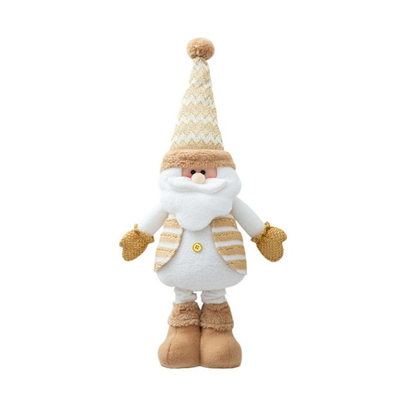 CuiLiyq Adjustable Standing Christmas Gnomes, Doll Stuffed Plush with Retractable Spring Legs, Christmas Decor Ornaments Winter Home Decor (Pointy Hat Santa Claus)