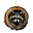 thumbnail image 1 of CuiLiyq Animal Christmas Ornaments, Acrylic forest Animal Christmas Pendent, Raccoon Ornaments for Christmas Tree, Personalized Christmas Ornament Gift (Raccoon), 1 of 5