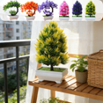 thumbnail image 1 of CuiLiyq Artificial Bonsai Tree, Simulation Plastic Plants, Indoor Small Fake Plants Decor, Garden Desk Home Desktop Office Bathroom Shelf Bedroom Living Room Decoration, 1 of 6