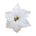 thumbnail image 1 of CuiLiyq Artificial Christmas Poinsettia Flower, Velvet Christmas Flower Faux Poinsettia Picks Christmas Tree Wreath Ornaments, for Christmas Tree Wedding Xmas Party Decoration (White), 1 of 7