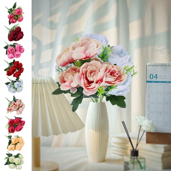 CuiLiyq Artificial Flower Stems for Home Decor, 1 Pcs Fake Floral Branches for Vase Centerpiece Table Runner Wedding Garden Decoration, for Wedding Home Living Room Autumn Decor (F)
