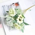 thumbnail image 1 of CuiLiyq Artificial Flowers, Faux Peonies Silk Flowers and Silk Hydrangea Bouquet, 1 Bundle Simulation Flowers for Wedding Table Centerpiece Floral Vase Decor, 11.8" x 5.9" (D), 1 of 6