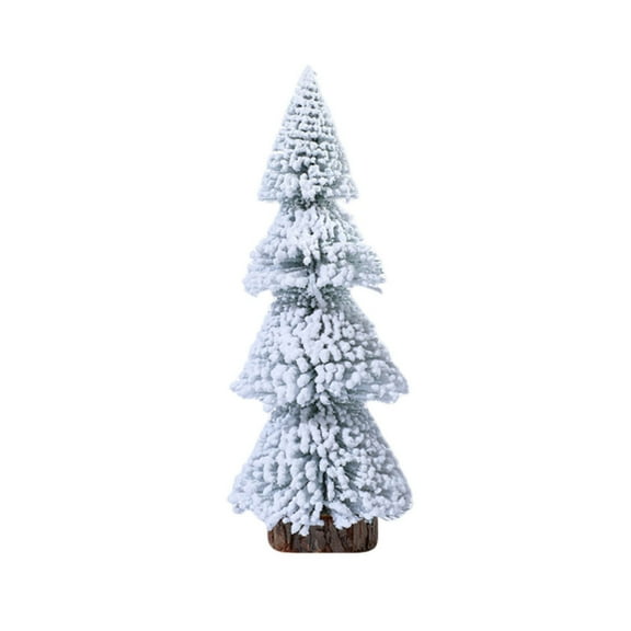CuiLiyq Artificial Mini Christmas Tree, Plastic Tower Shaped Cedar Tree with Base, for Home Office Desktop Decor, Winter Holiday Xmas Party Suppies (9.84 Inch)