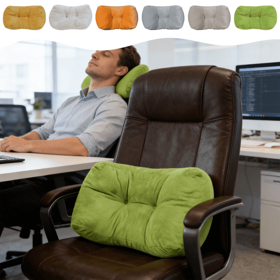CuiLiyq Back Pillow for Chair, Lumbar Support Pillow for Office, Sofa, Couch Sitting, Back Rest Cushion for Bed Travel (Green)