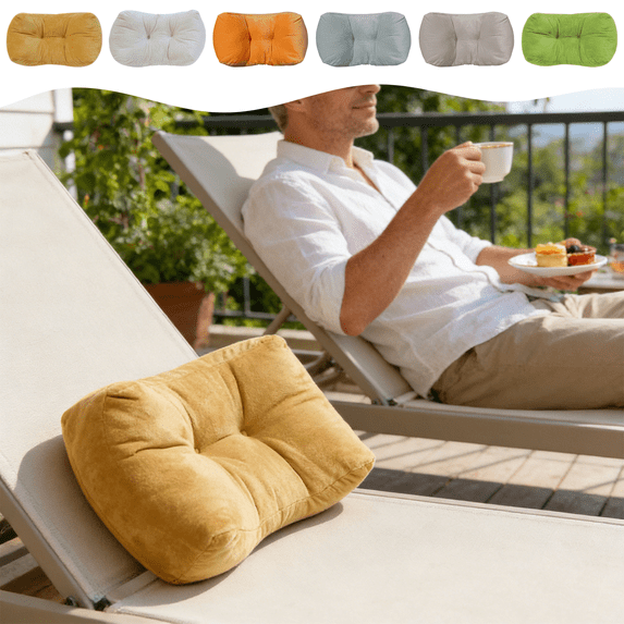 CuiLiyq Back Pillow for Chair, Lumbar Support Pillow for Office, Sofa, Couch Sitting, Back Rest Cushion for Bed Travel (Yellow)