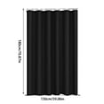 thumbnail image 1 of CuiLiyq Black Shower Curtain Liner for Bathroom, 70.8" x 59" Thicken Fabric Shower Curtains with Grommet and Hooks, Water Resistant Multipurpose Shower Curtain for Home Use (Black), 1 of 6